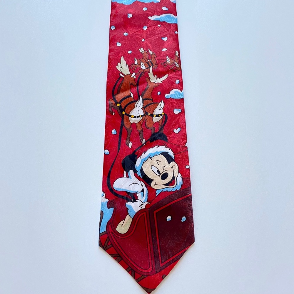 DISNEY Mickey Santa Christmas vintage tie